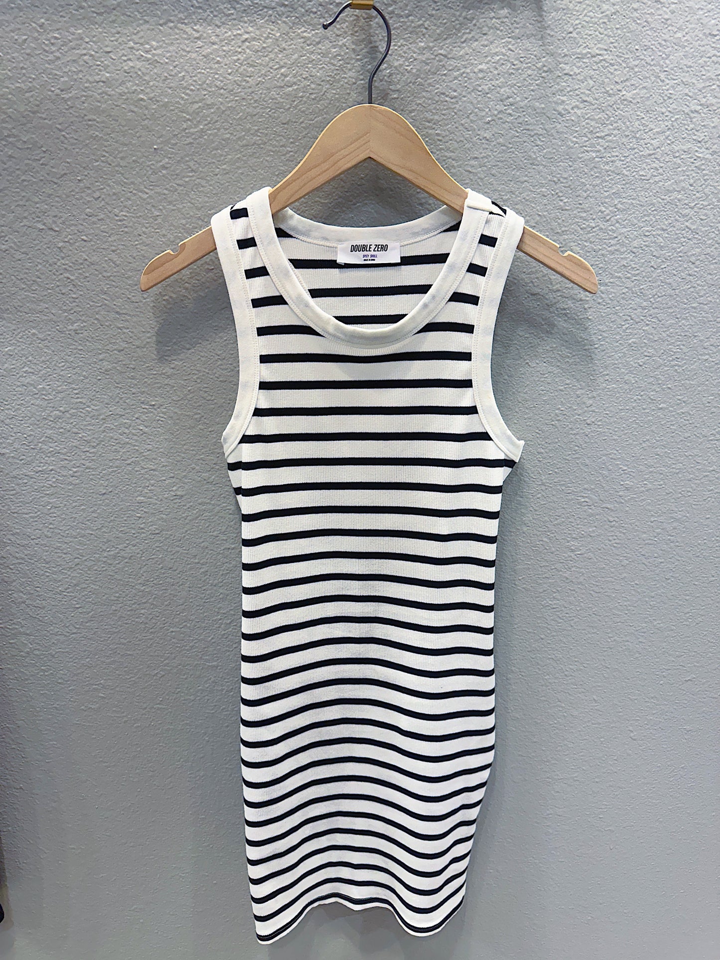 STRIPED BLACK & WHITE TANK DRESS