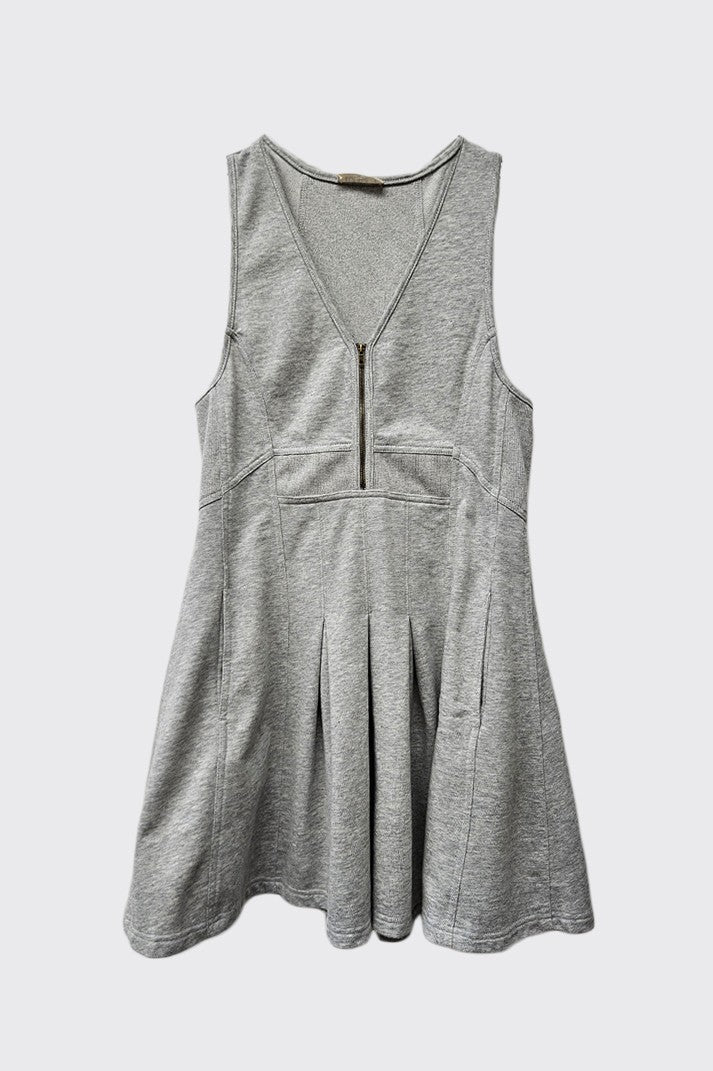 COTTON TERRY MINI PLEAT DRESS