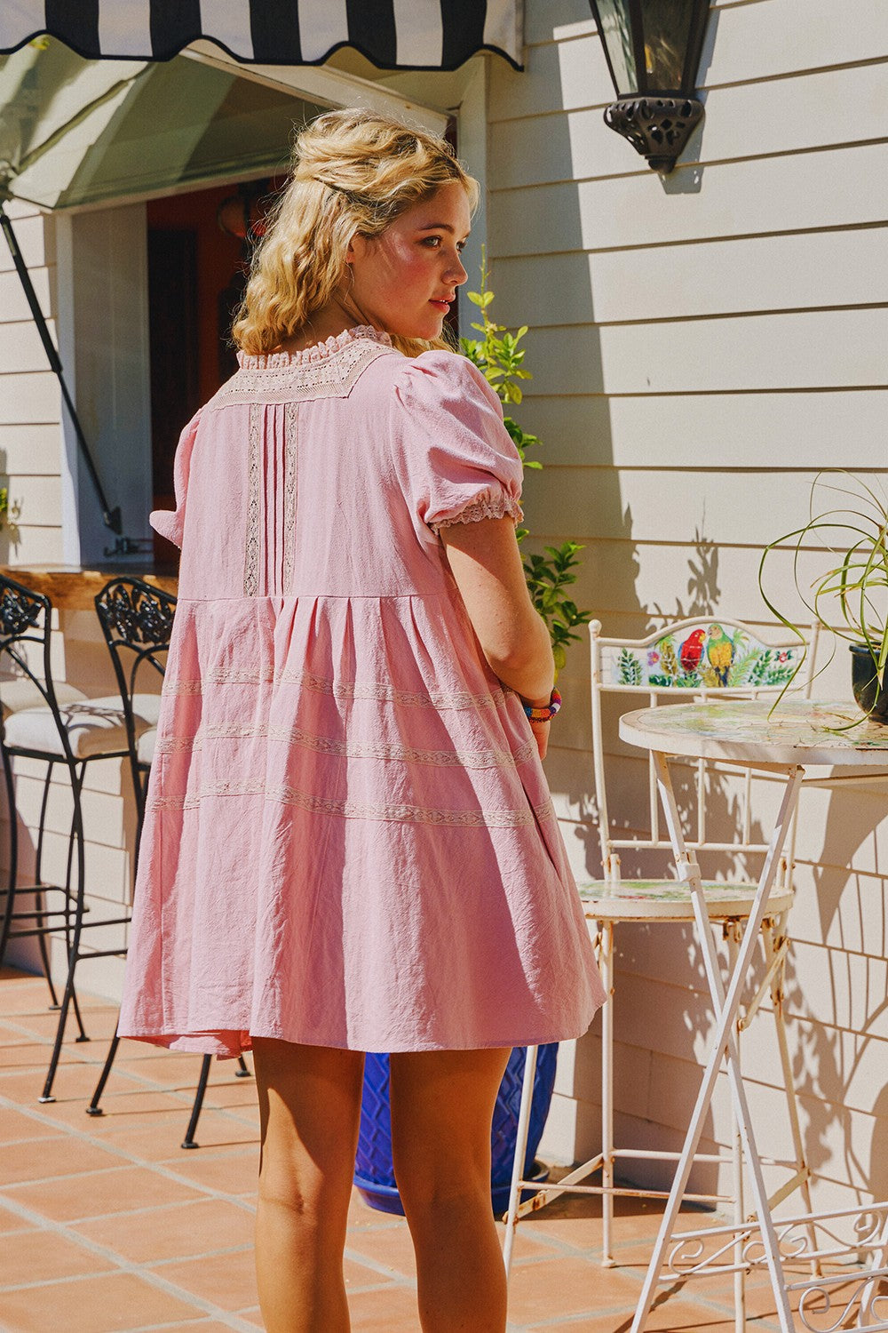 TRIMMED MINI DRESS