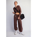 COTTON LYCRA JOGGER PANT MOCHA