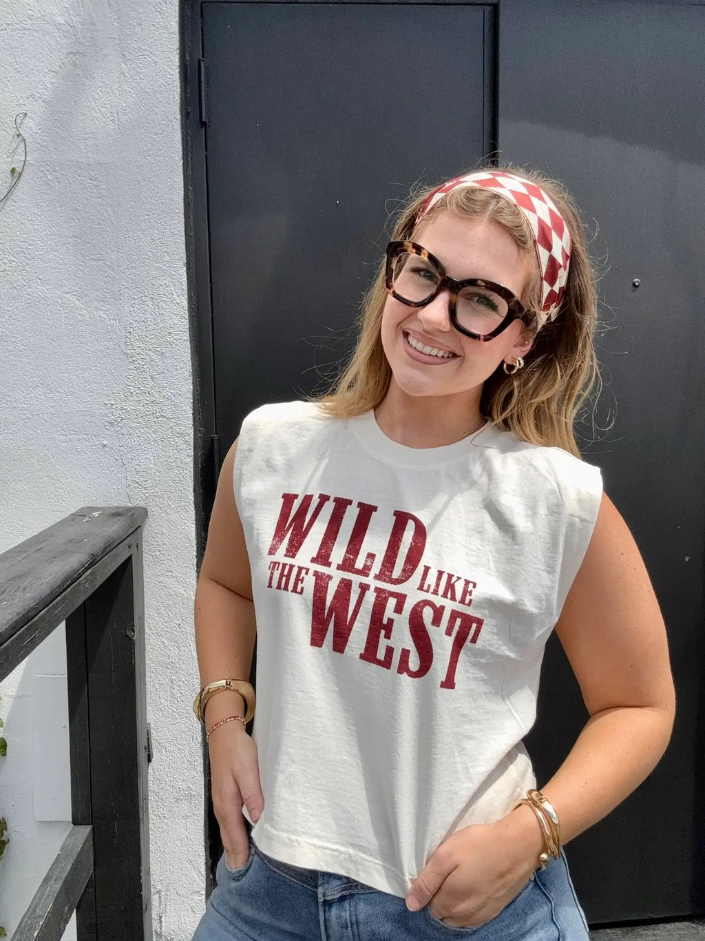WILD LIKE THE WEST BOXY TANK TEE