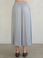 STEEL GREY PALAZZO FLOWLY PANT