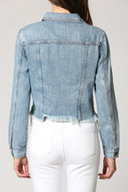 MW DISTRESSED CROP JEAN JACKET