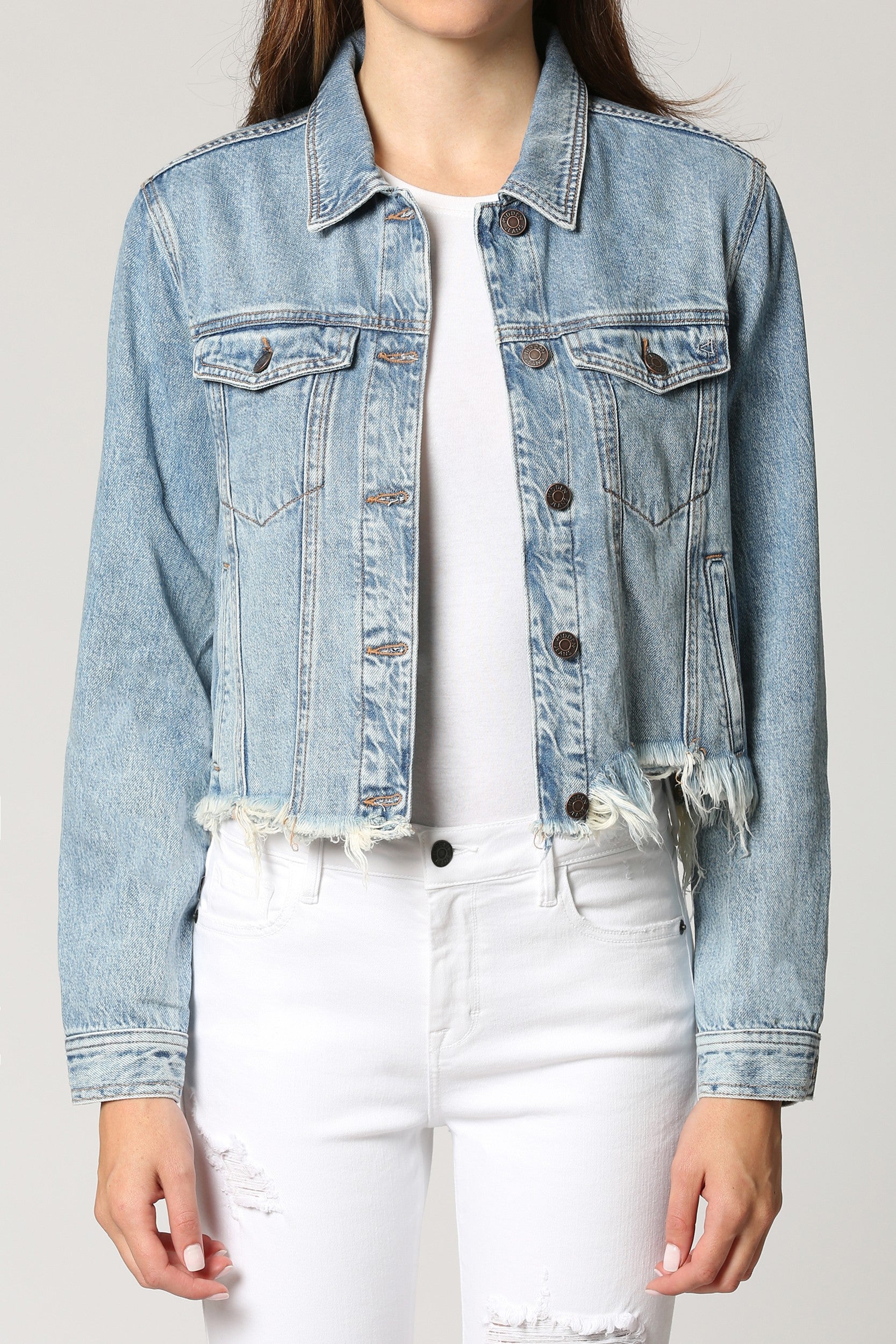 MW DISTRESSED CROP JEAN JACKET