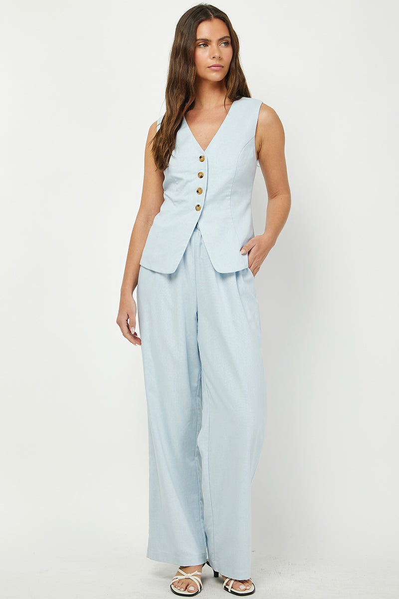 PATTY BLUE LINEN VEST