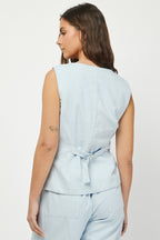 PATTY BLUE LINEN VEST