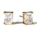 18K GOLD BAGUETTE STUD