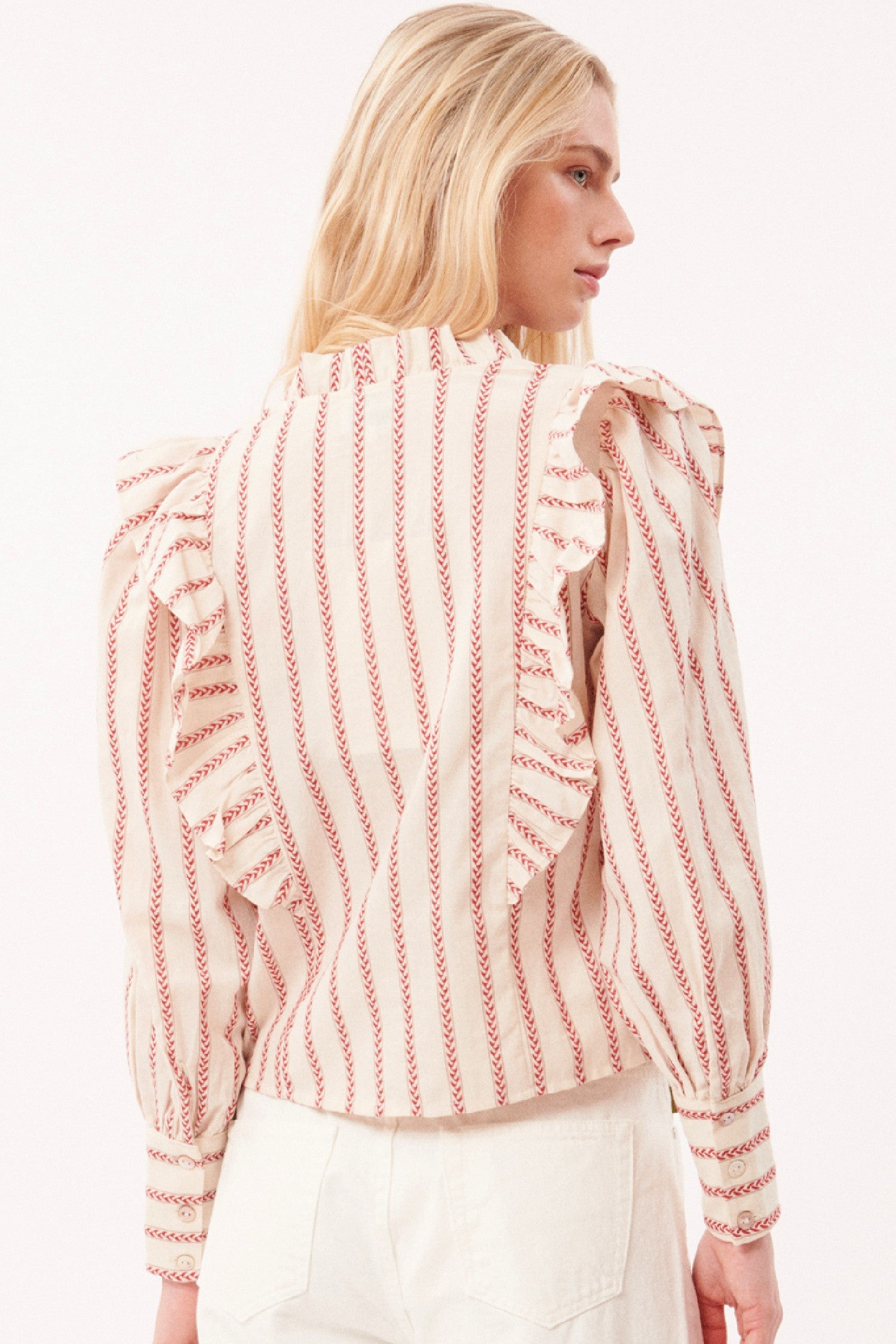 TAYA CREME BLOUSE