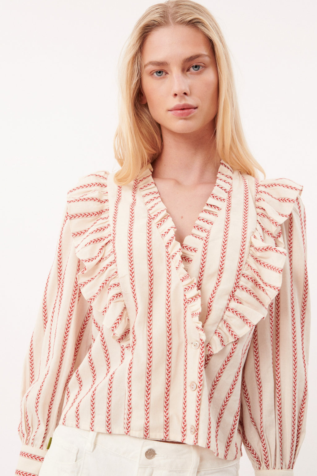 TAYA CREME BLOUSE