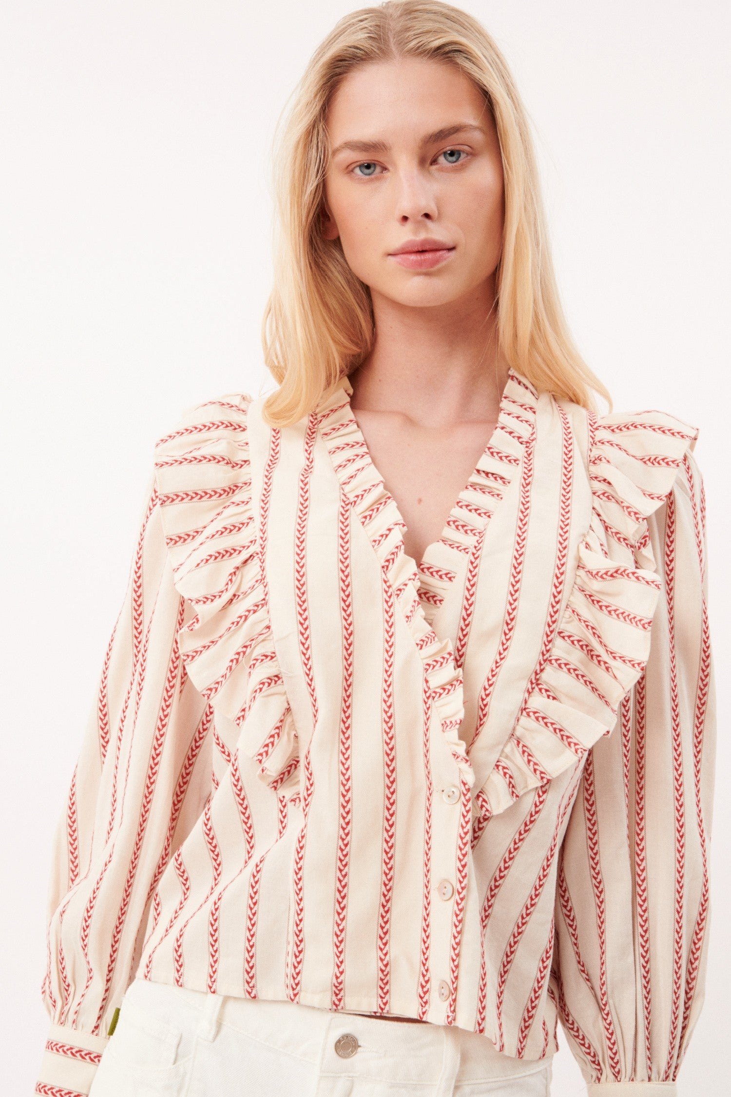 TAYA CREME BLOUSE