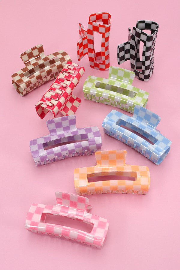 CHECKERED CLAW CLIPS