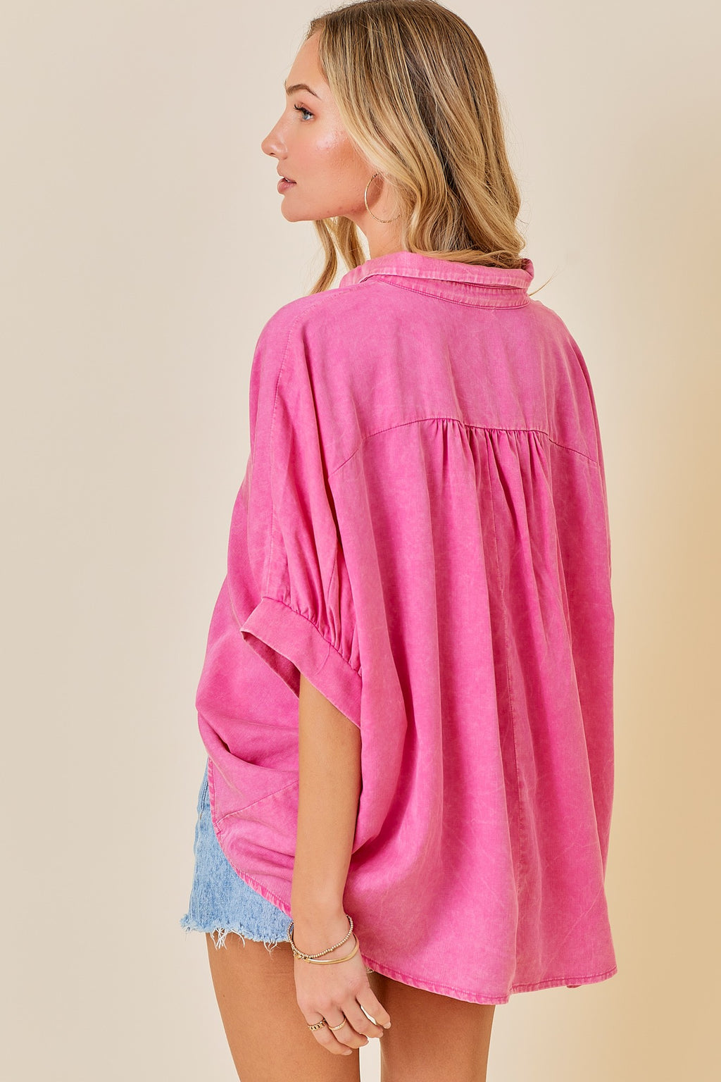 MINERAL WASHED BUTTON DOWN