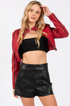 FAUX LEATHER COOL SHORT