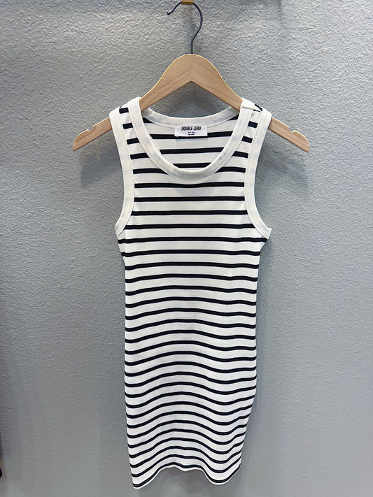 STRIPED BLACK & WHITE TANK DRESS