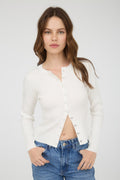 SNAP BUTTON DOWN LONG SLEEVE TOP