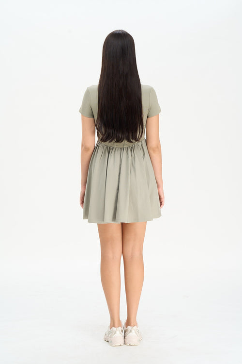 CORSET SAGE TEE MINI DRESS