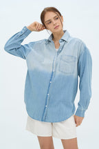 LIGHT DENIM OMBRE LONG SLEEVE