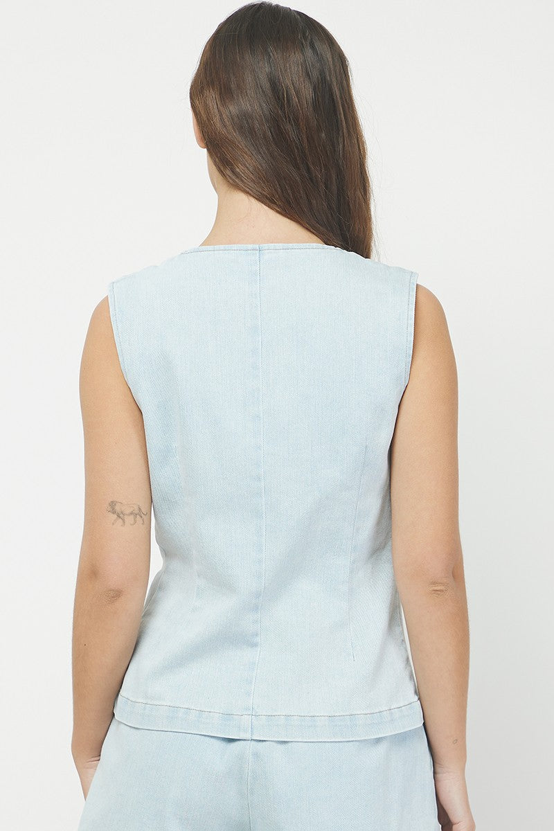 DENIN VINTAGE BUTTON VEST