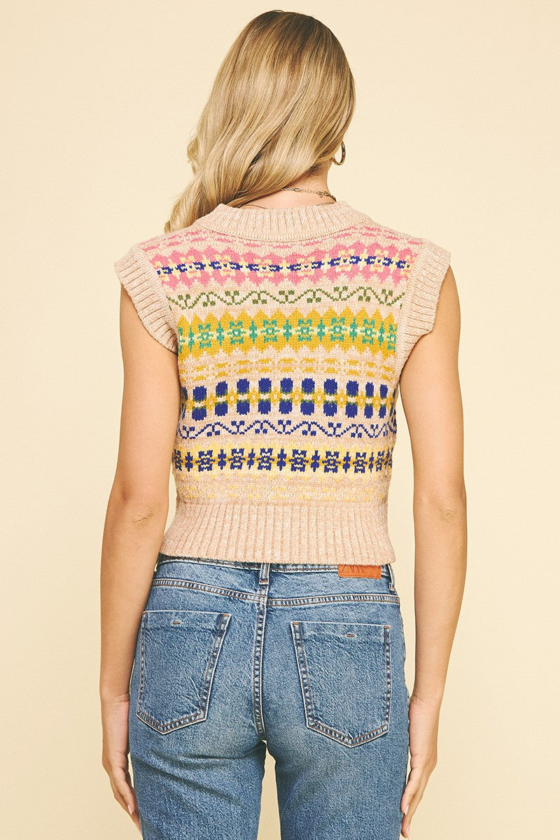CLASSIC PATTERN SWEATER VEST