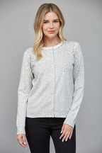 LEOPARD FADED BUTTON CARDIGAN
