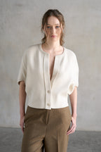 2 BUTTON IVORY CARDIGAN