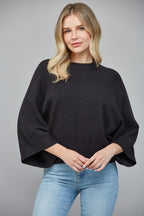 REGLAN SHORT WIDE SLEEVE CREWNECK SWEATER