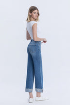 SABRINA HIGH RISE SLIM WIDE JEANS