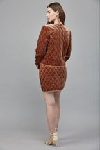 GOLDEN VELVET PUFF SKIRT