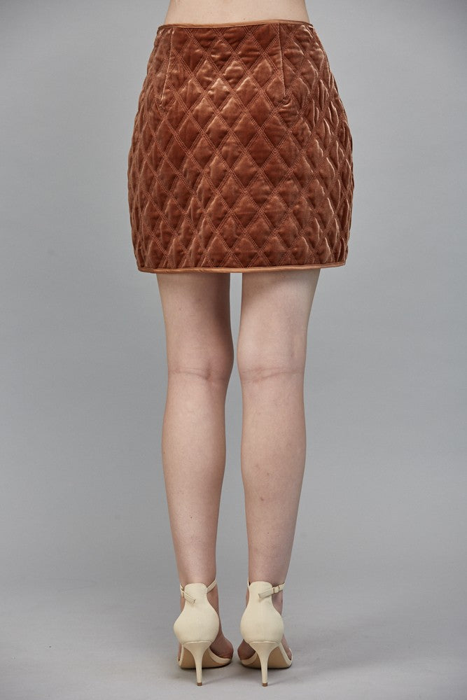 GOLDEN VELVET PUFF SKIRT