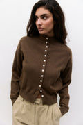 BROOKS CARDIGAN BROWN