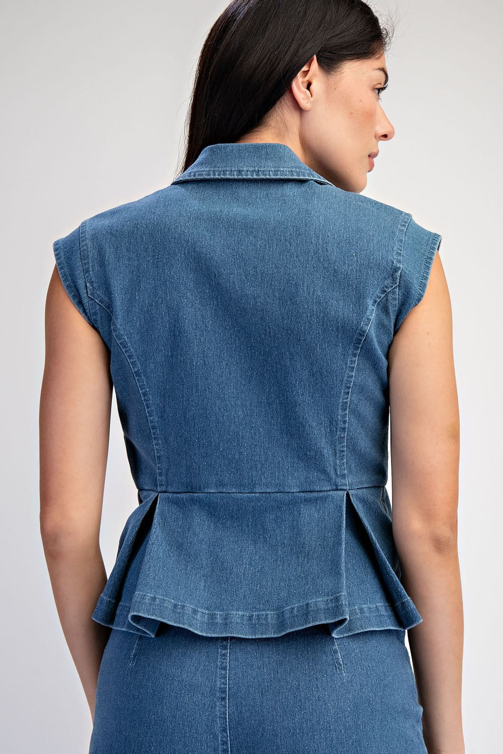 DAISY DENIM WOVEN TOP
