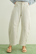 PINSTRIPE BARREL PANTS