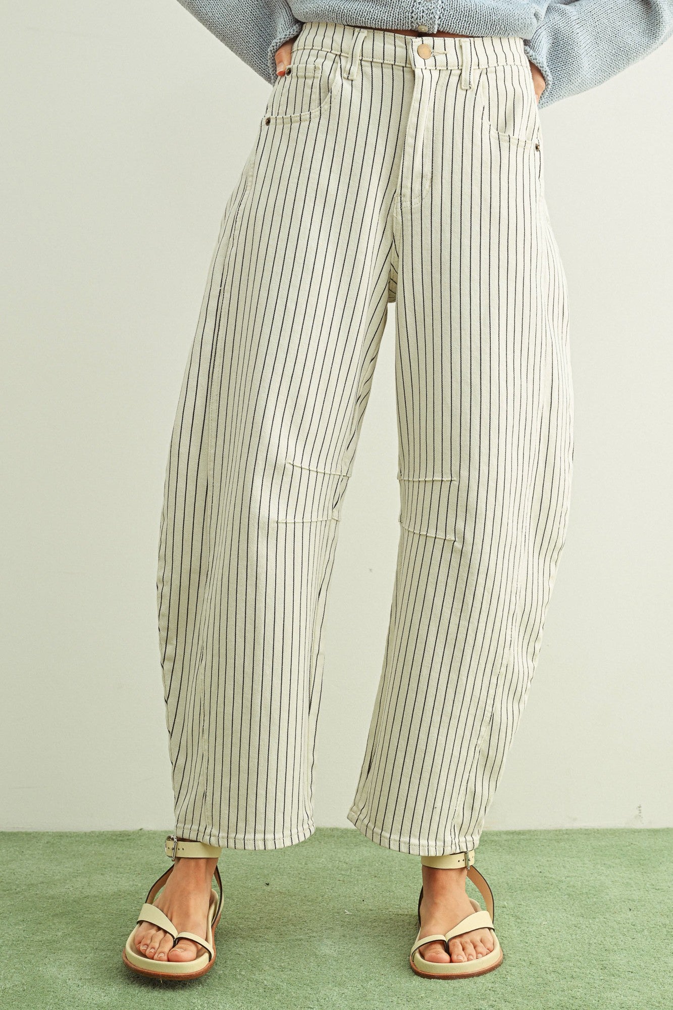 PINSTRIPE BARREL PANTS