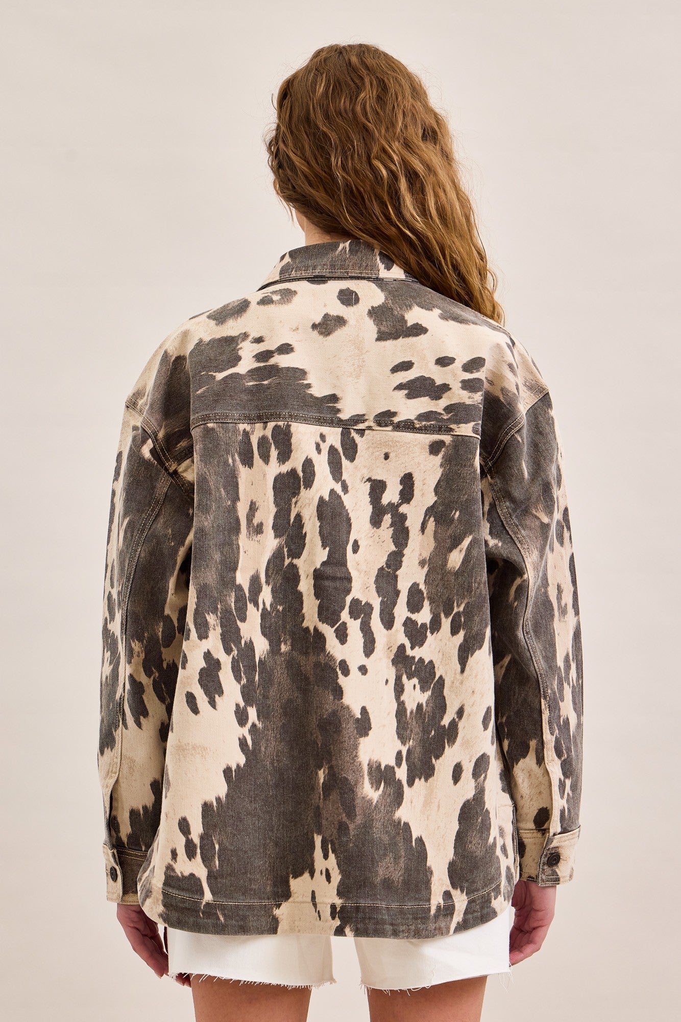 HIDDEN COW PRINT SHACKET