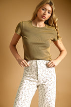 MOCHA SHORT SLEEVE TOP