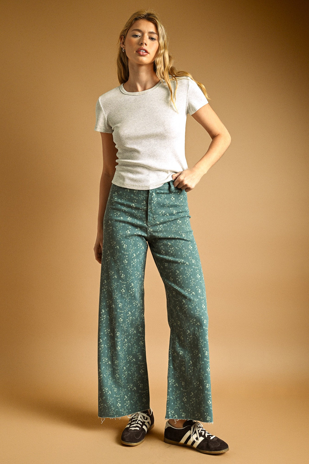MELANGE GREY SHORT SLEEVE TOP