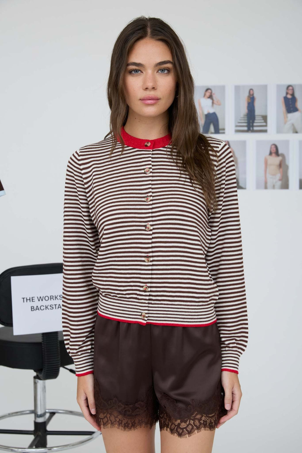 CHOCO COVERED STRAWB STRIPE SWEATER
