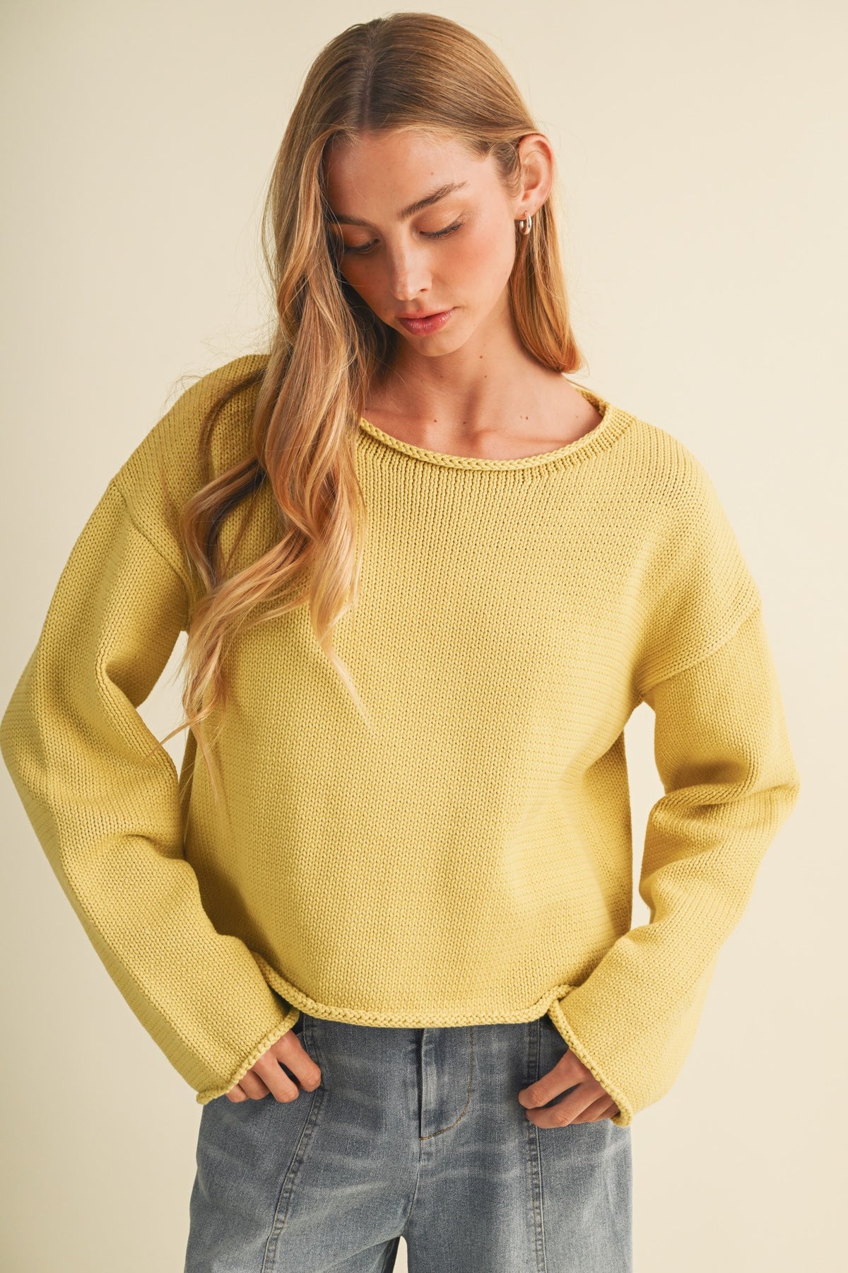 LS CUSTARD KNIT SWEATER