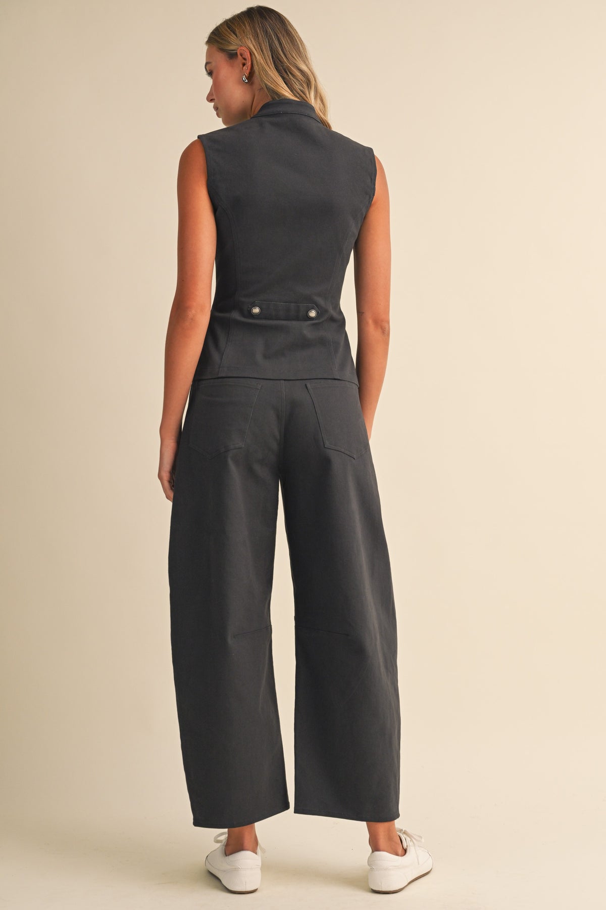 CHARCOAL BARREL PANT