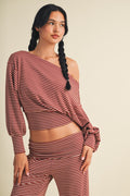 STRIPED SLOUCHY TOP
