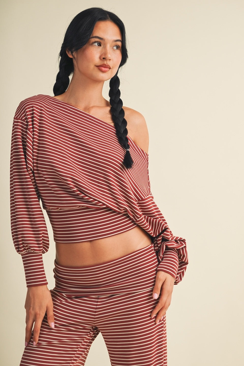 STRIPED SLOUCHY TOP
