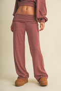 STRIPED FOLDOVER PANTS