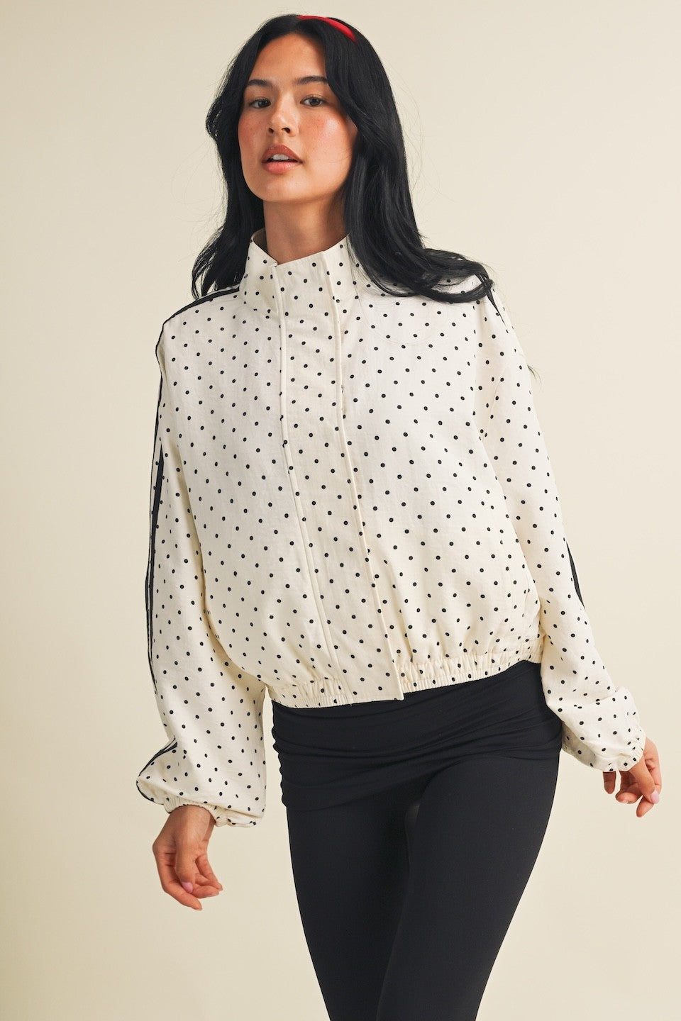 POLKA DOT FUNNEL JACKET