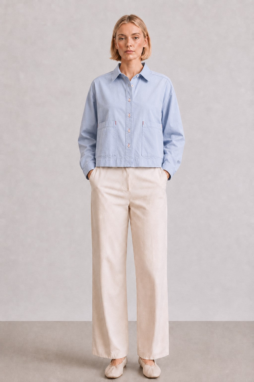 LS BLUE JACKET SHIRT