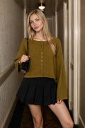 BOXY CARDIGAN (MOSS)