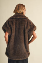 CAPPUCCINO COLLAR FUR VEST