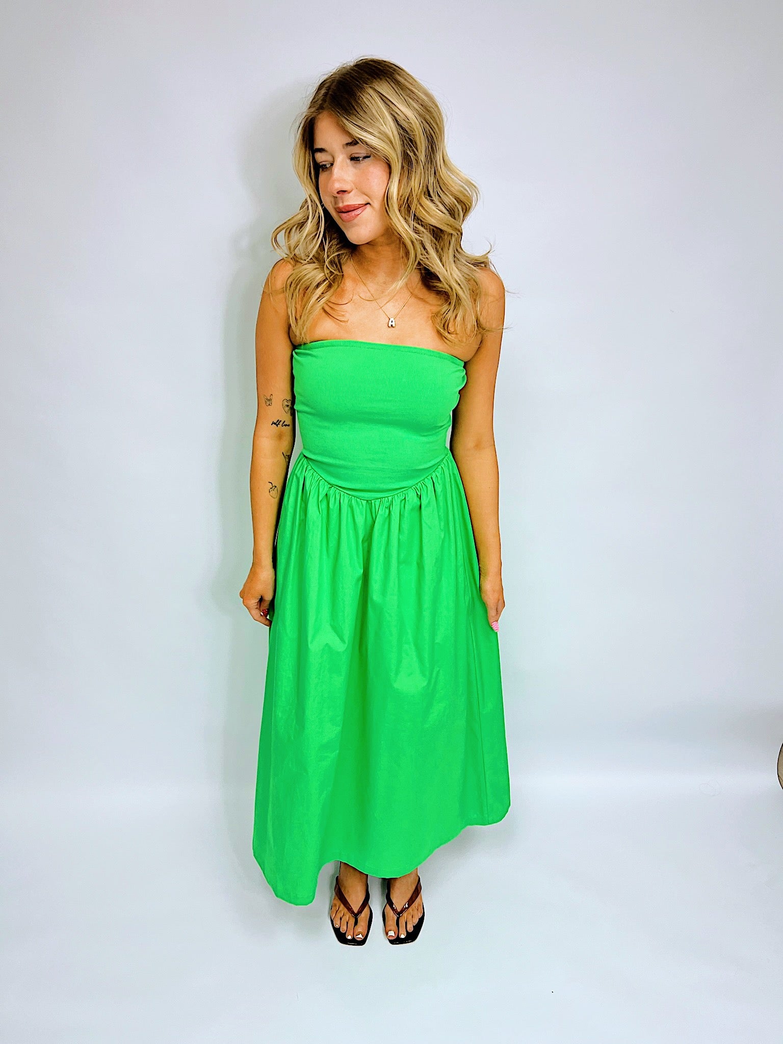 APPLE GREEN DRESS