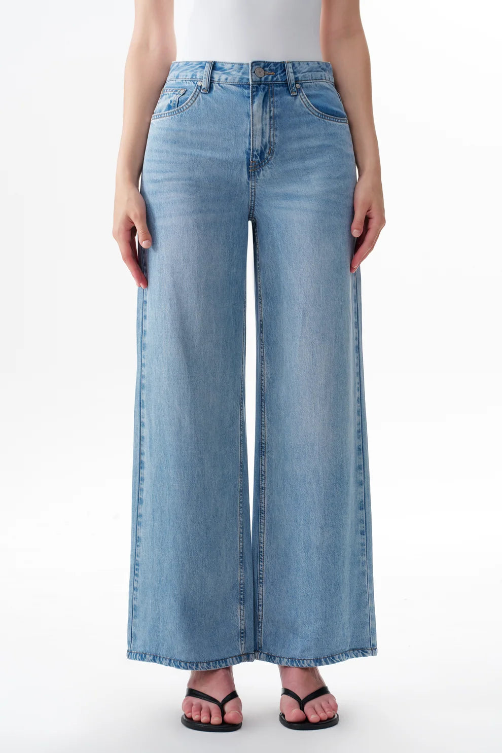 BAYEAS NEW YORK HR WIDE LEG JEAN (LYOCELL)