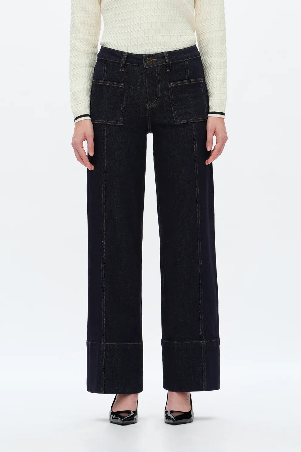 BAYEAS KATIA MID RISE WIDE LEG JEAN (RINSE WASH)