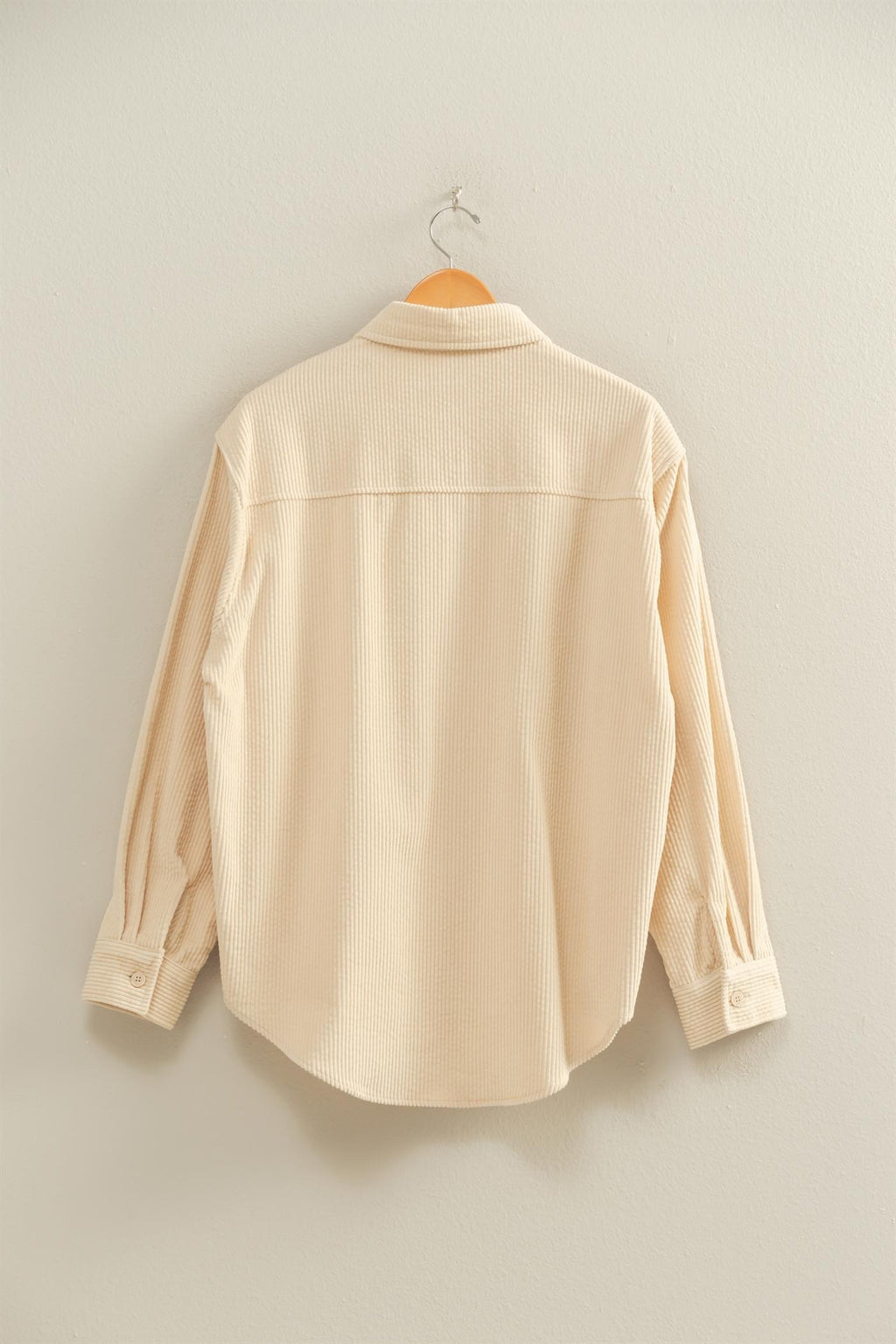 RELAXED FIT CORDUROY BUTTON UP